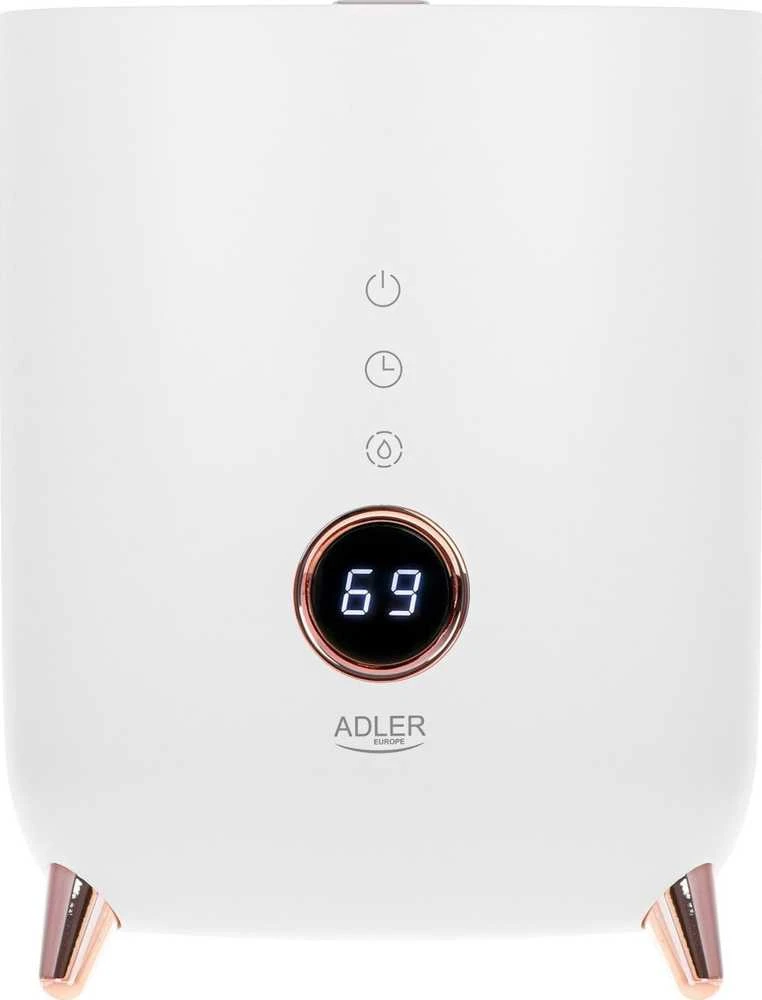 Adler | AD 7972 | Drėkintuvas | 23 W | Vanduo bako talpa 4 L | Tinka kambariams iki 35 m² | Ultragarsinis | Drėkinimo pajėgumas 150-300 ml/val | Baltas