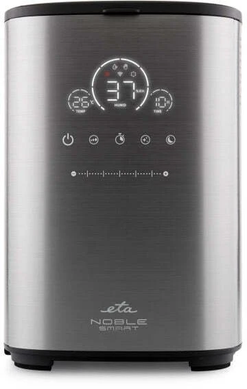 Drėkintuvas ETA Humidifier | Noble Smart 5629 90000 | 110 W | Vandens talpa 4 l | Tinka patalpoms iki 50 m² | Ultragarsinis | Pilka | Drėkinimo galia 500 ml/val.