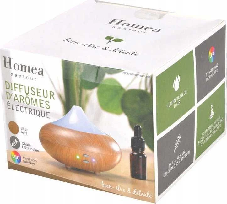 Homea Aroma difuzorius lašo formos oro drėkintuvas, LED foninis apšvietimas