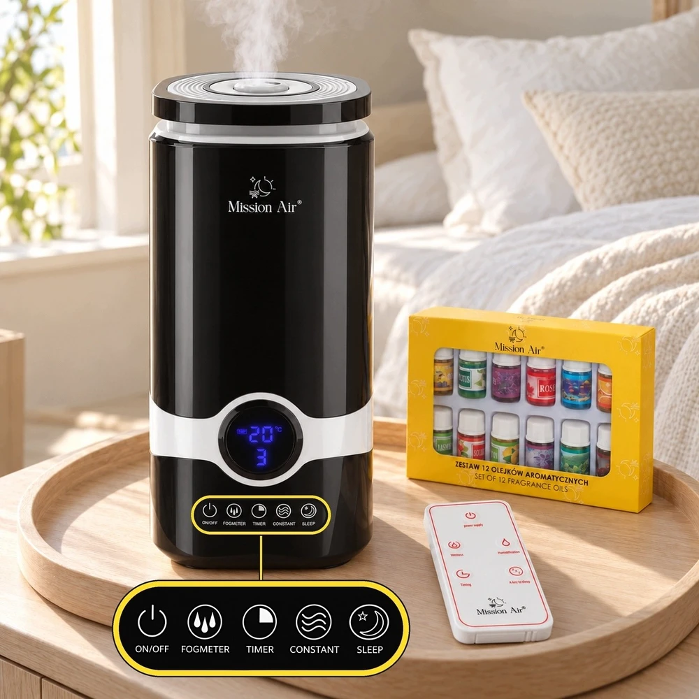 Oro drėkintuvas Media-Tech VAPORA juodas (5905910418028)