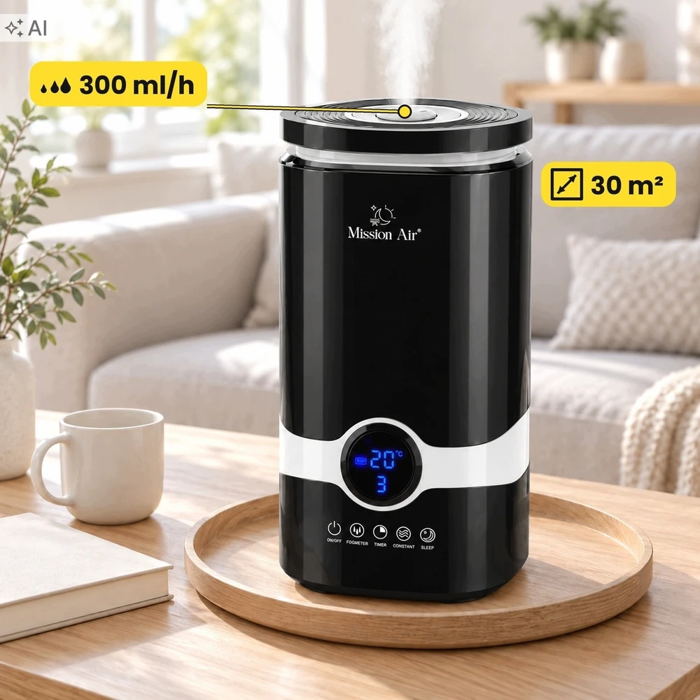 Oro drėkintuvas Media-Tech VAPORA juodas (5905910418028)