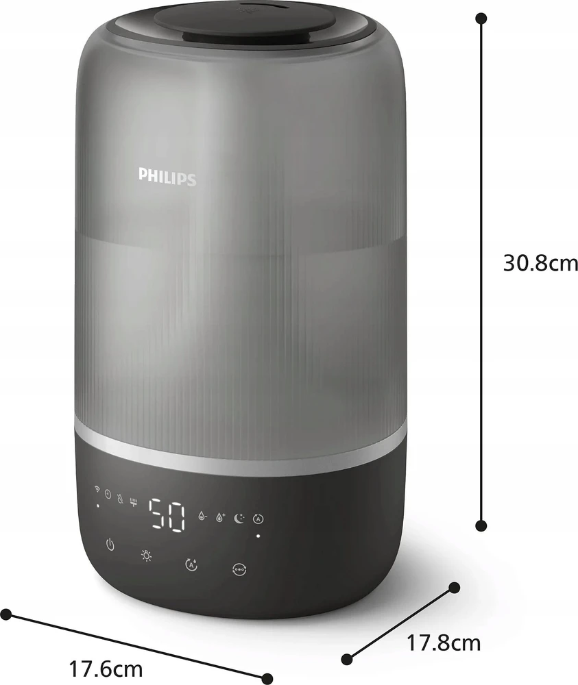 Oro drėkintuvas Philips 1000 serija, iki 41 kv. m, Pilkas