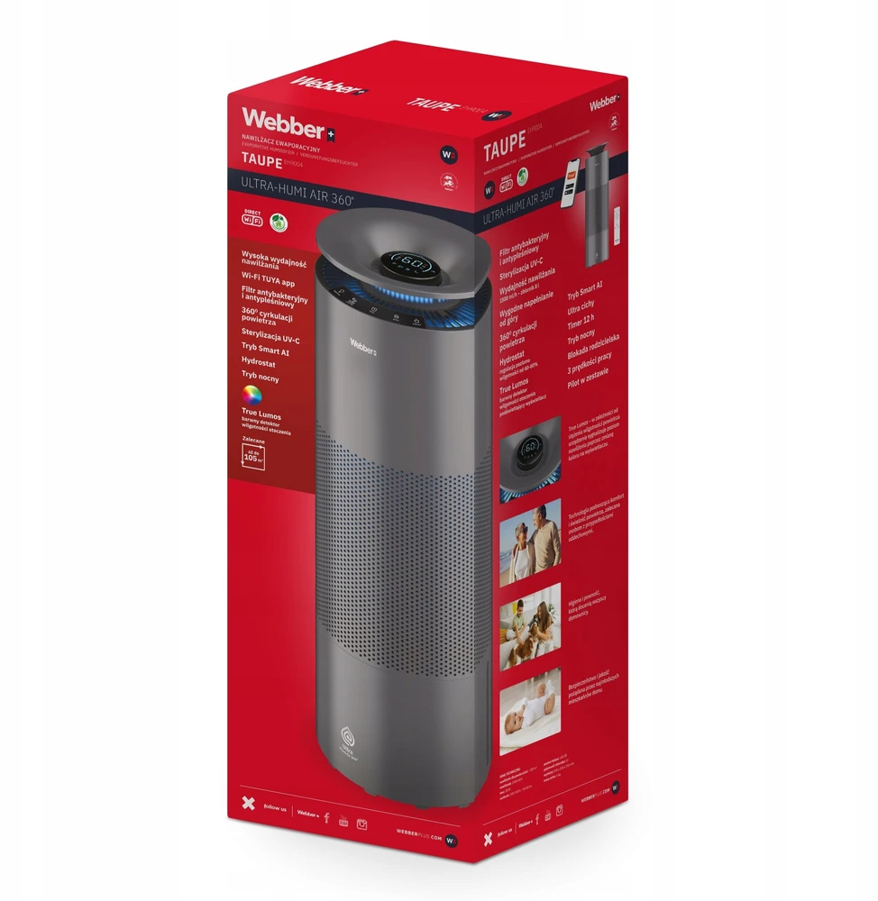 Oro drėkintuvas Webber EH9004 Pilka
