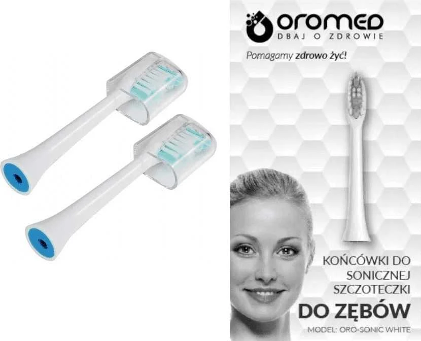 Oro-med Oromed ORO-SONIC Baltas sonic dantų šepetėlis galvutės, 2 pieces