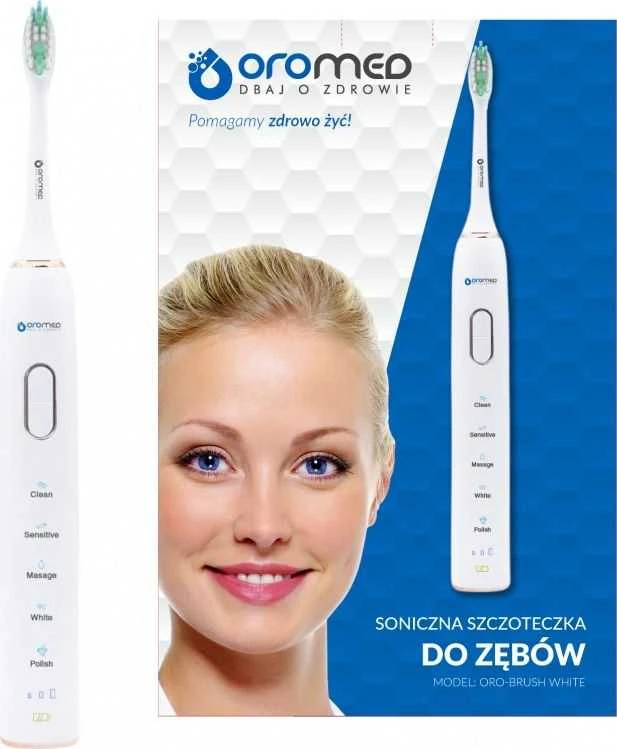 Elektrinis dantų šepetėlis Oromed Oro-Brush, Baltas