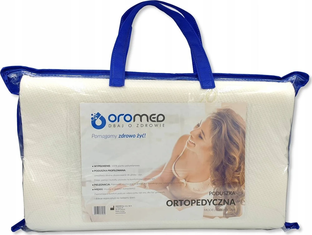 Oro-med Ortopedinė Pagalvė ORO-RELAX XL Termoaktyvi Gelio Putų Balta