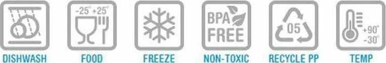 ORPLAST stačiakampis konteineris su rankena 6,5 l Simple Box 61333