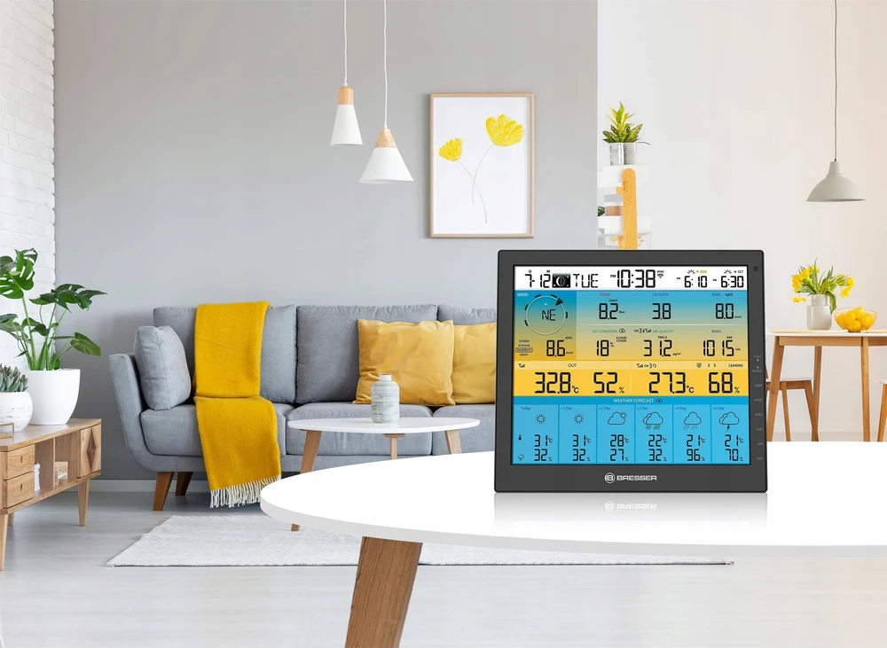 BRESSER 7-in-1 6 dienų 4CAST PRO SF WIFI Saulės orų centras 7-in-1