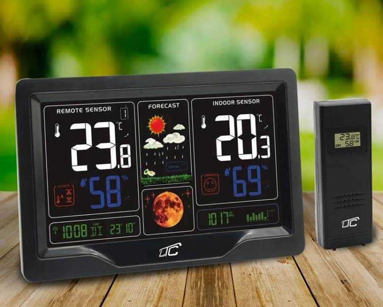 LTC Oem Meteorologinė stotis su spalvotu ekranu, juoda LXSTP09C