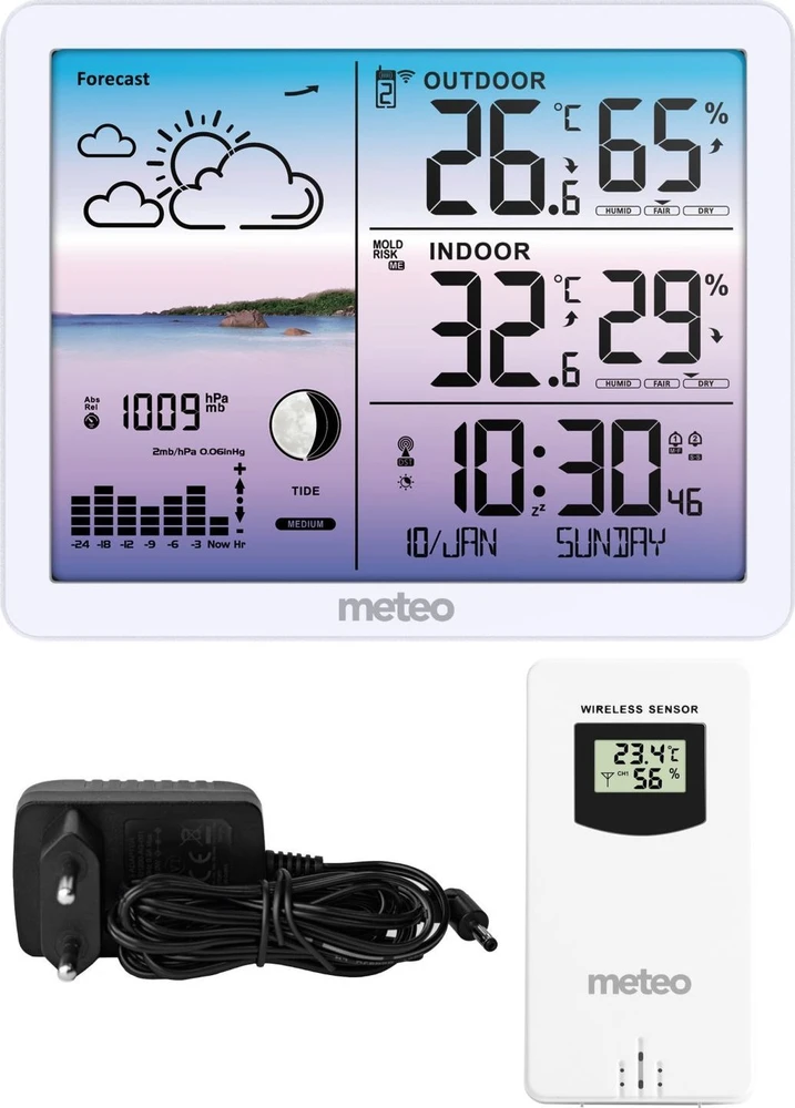 METEO SP107 meteorologijos stotis balta