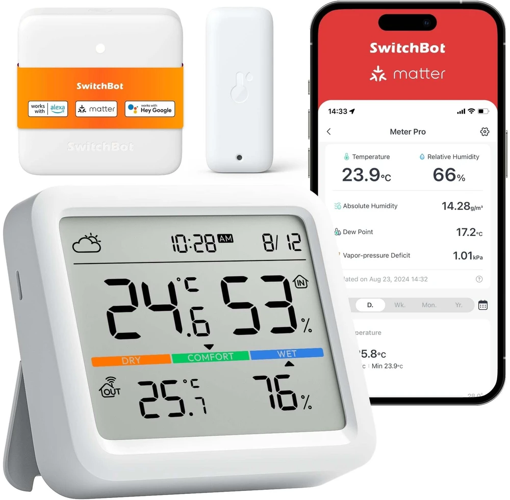 „SwitchBot Meter Pro“ termometras ir higrometras