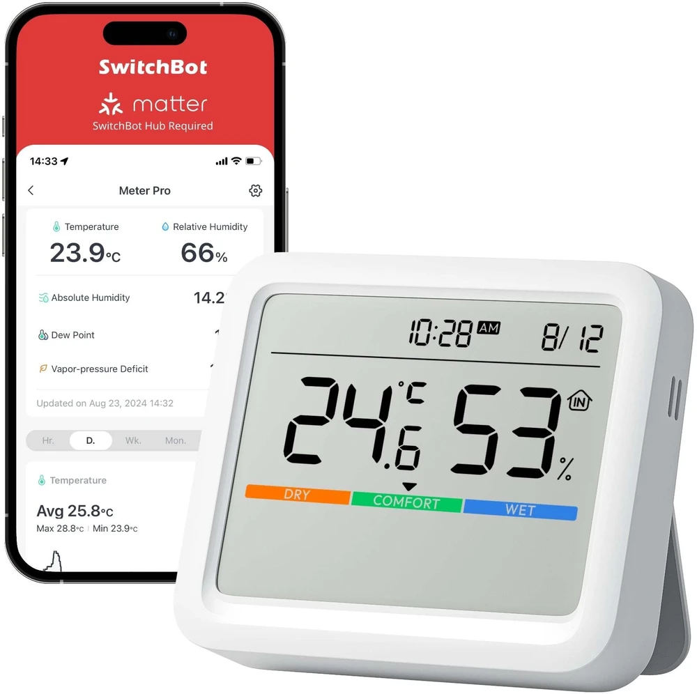 „SwitchBot Meter Pro“ termometras ir higrometras