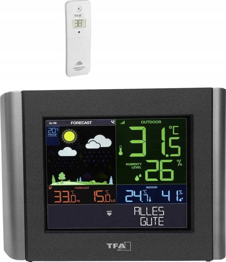 Orų stotelė TFA TFA 35.8000.01 VIEW METEO WLAN Radio Orų stotelė