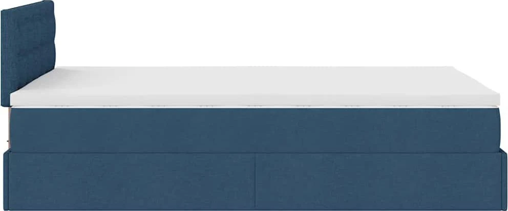 Osmanų lova su čiužiniu ir LED lemputėmis Mėlynas 120x200 cm