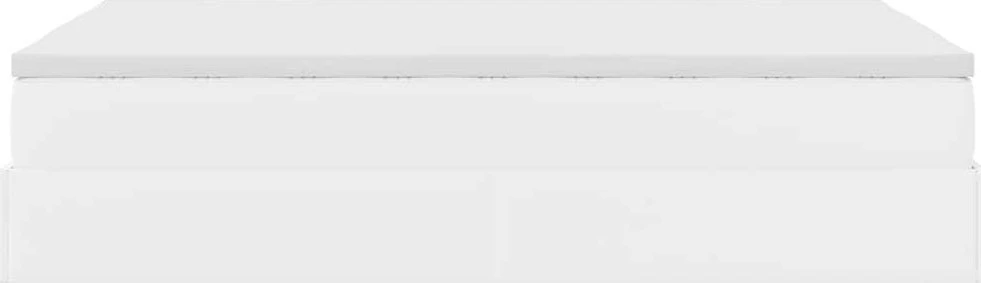 Osmanų lovos rėmas su čiužiniu, baltas, 120x200cm, dirbtinė oda