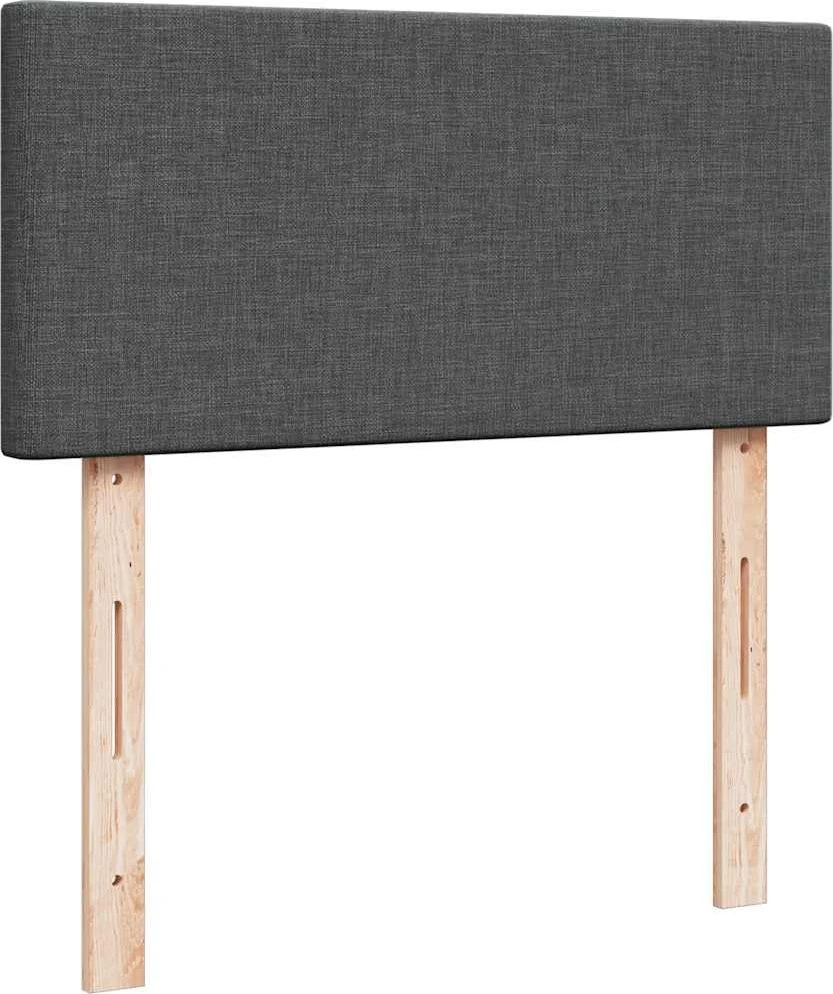 Osmanų lovos rėmas su čiužiniu, pilkas, 100x200cm, audinys
