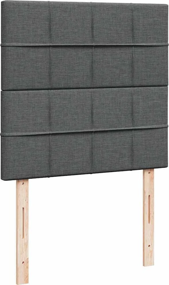Osmanų lovos rėmas su čiužiniu, pilkas, 100x200cm, audinys