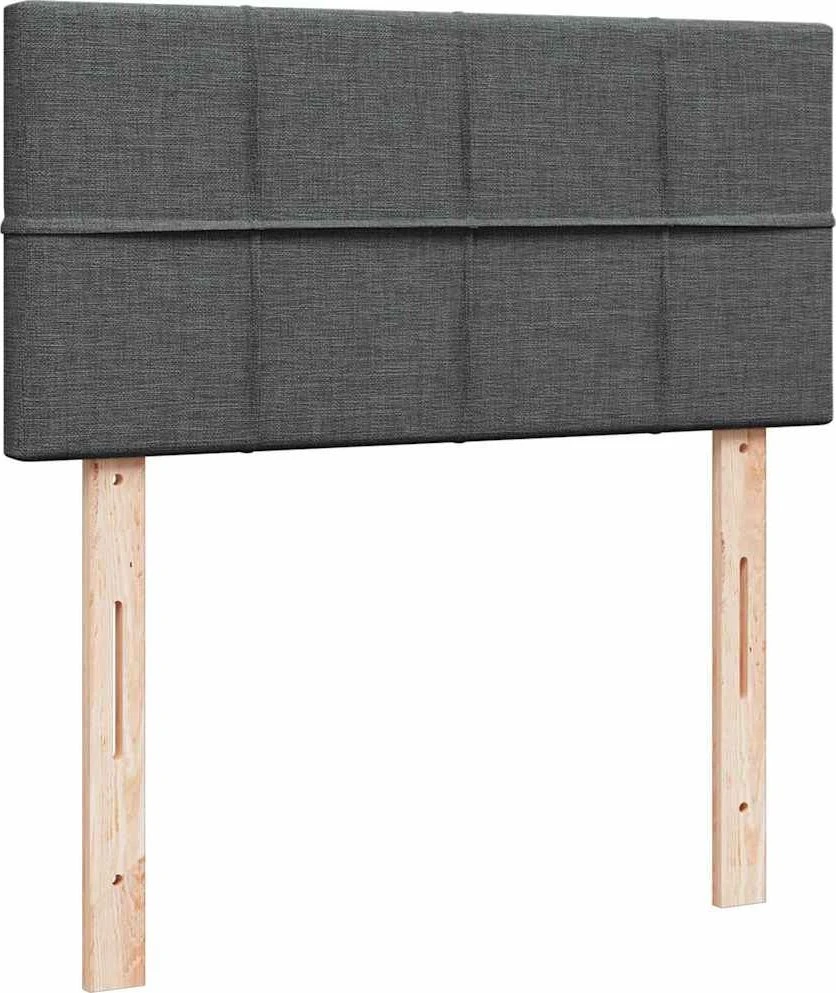 Osmanų lovos rėmas su čiužiniu, pilkas, 100x200cm, audinys