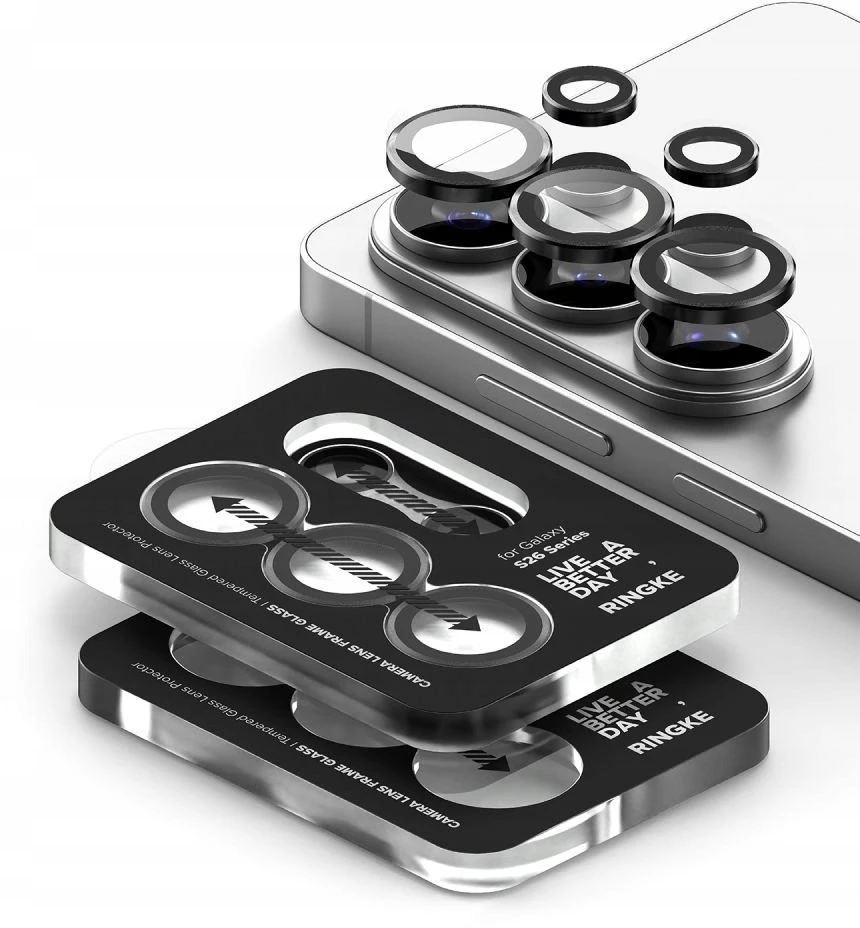 Telefono kameros apsauga Ringke Camera Frame Protector 2 vnt. Samsung Galaxy S26 Ultra juodos spalvos