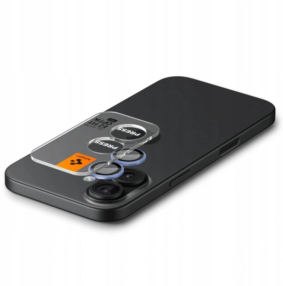 „Spigen Optik Pro GLAS.TR EZ FIT“ kameros dėklai, 2 vnt. pakuotė, skirti „iPhone 16 / 16 Plus / 17“ - Mėlyna