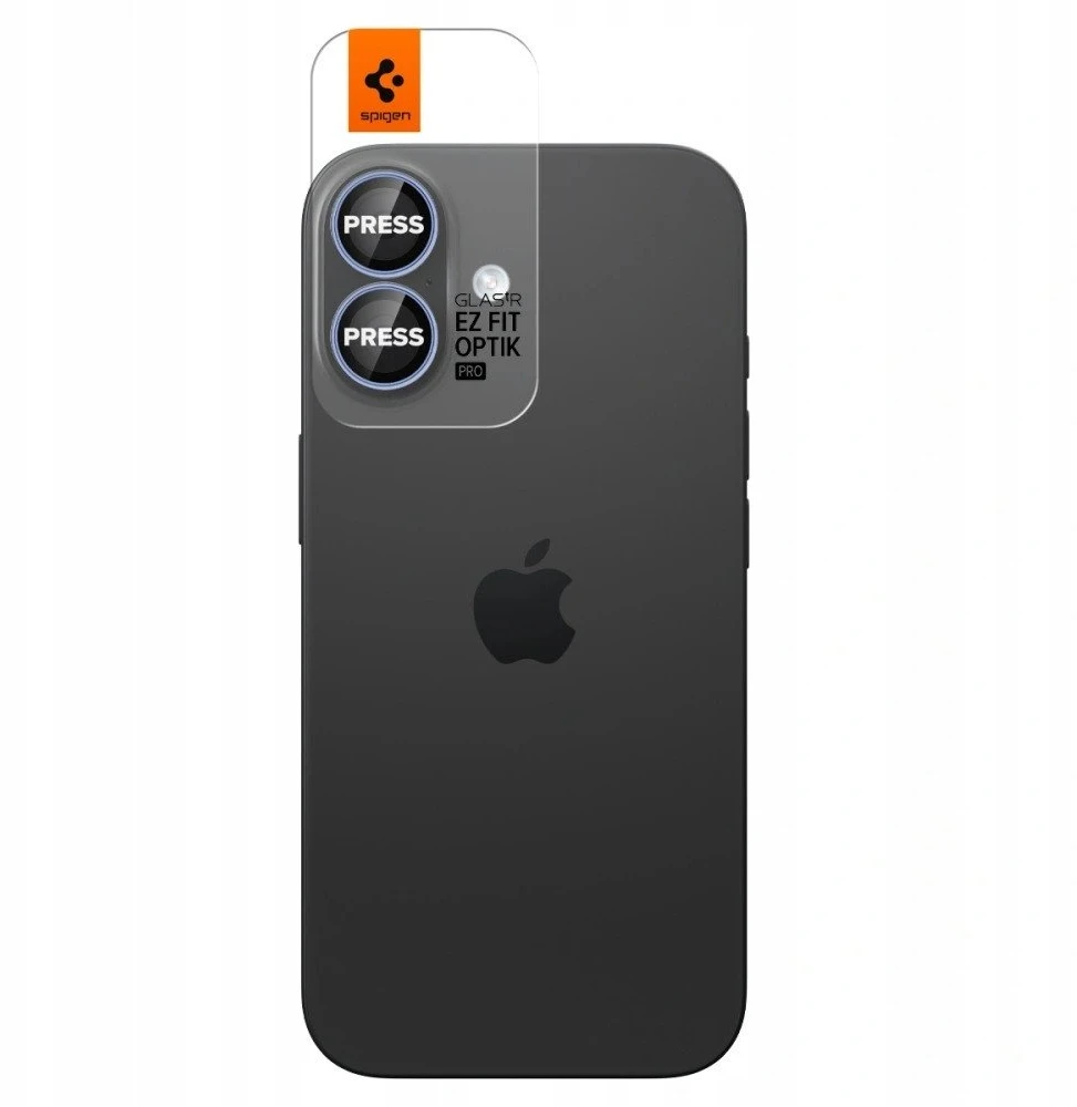 „Spigen Optik Pro GLAS.TR EZ FIT“ kameros dėklai, 2 vnt. pakuotė, skirti „iPhone 16 / 16 Plus / 17“ - Mėlyna