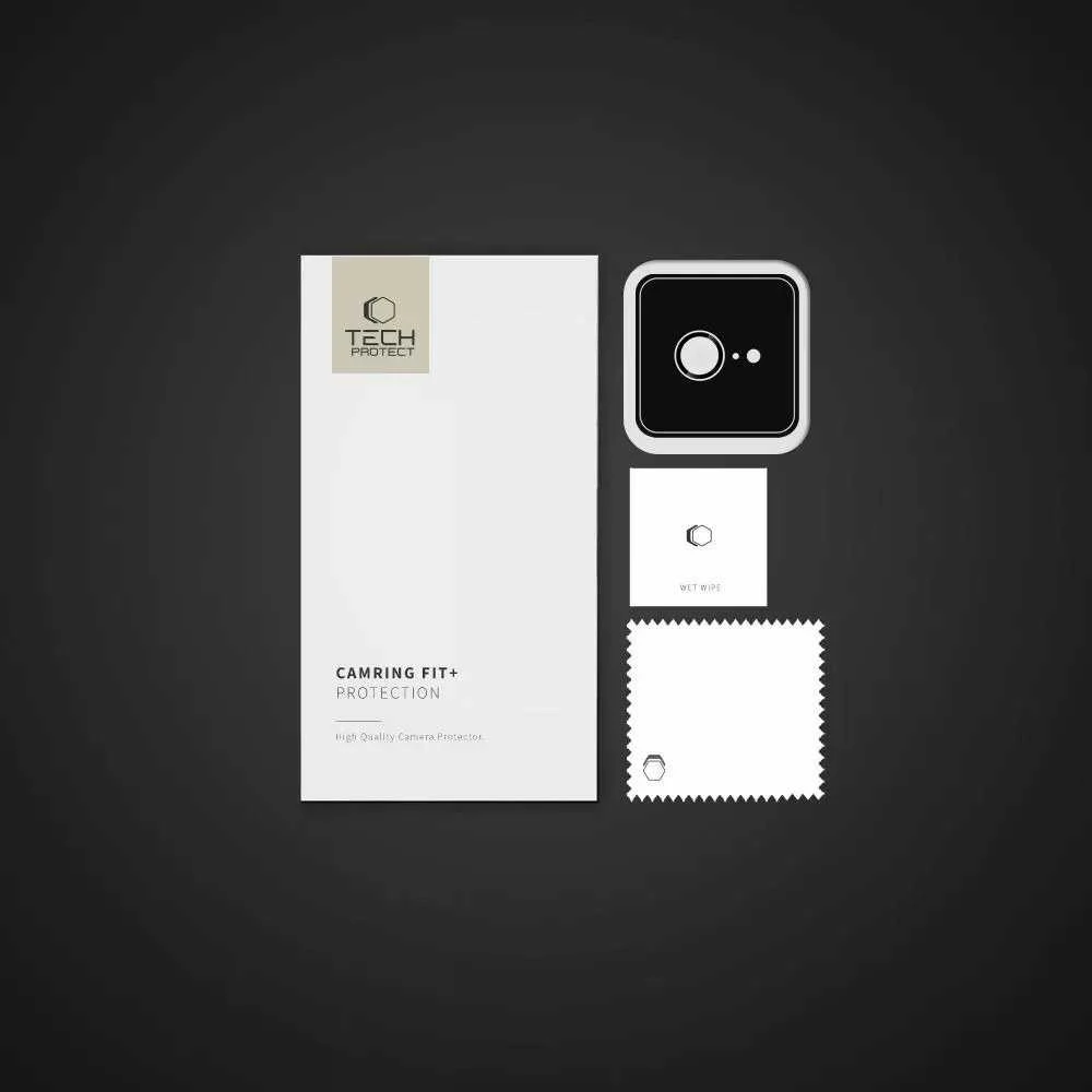 „Tech-Protect Camring Fit+“ objektyvo dangtelis, skirtas „iPhone 16e / 17e“ – skaidrus
