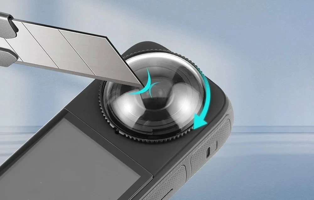 Optinio stiklo objektyvo dangtelis PULUZ skirtas Insta360 X4