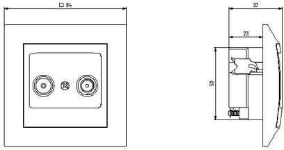 Ospel antenos lizdai RTV 14d B pass balta (GPA- 14YP / m / 00)