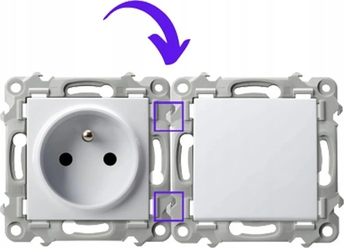 Ospel Antenos lizdas Szafir GPA-1ZF/m/00 F tipo viengubas baltas