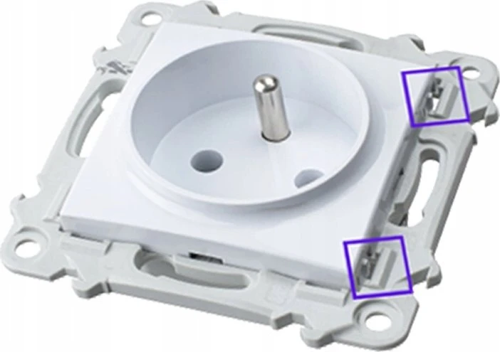 Ospel Antenos lizdas Szafir GPA-1ZF/m/00 F tipo viengubas baltas