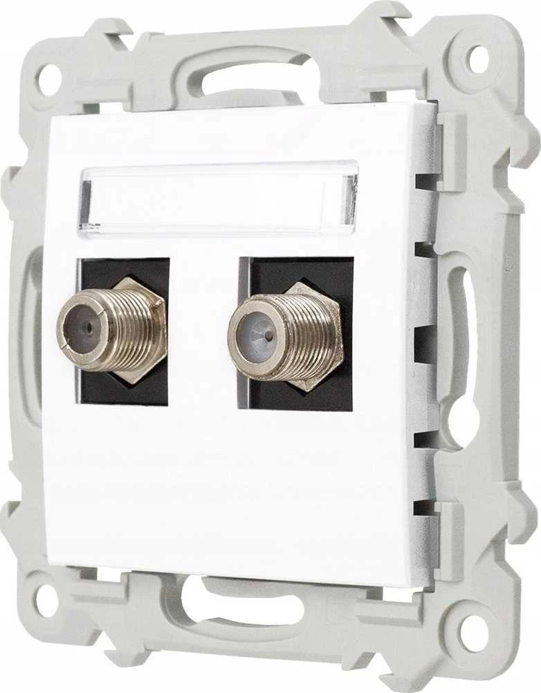 Ospel antenos lizdas Ospel Szafir GPA-2ZF/m/00 tipo F dvigubas baltas