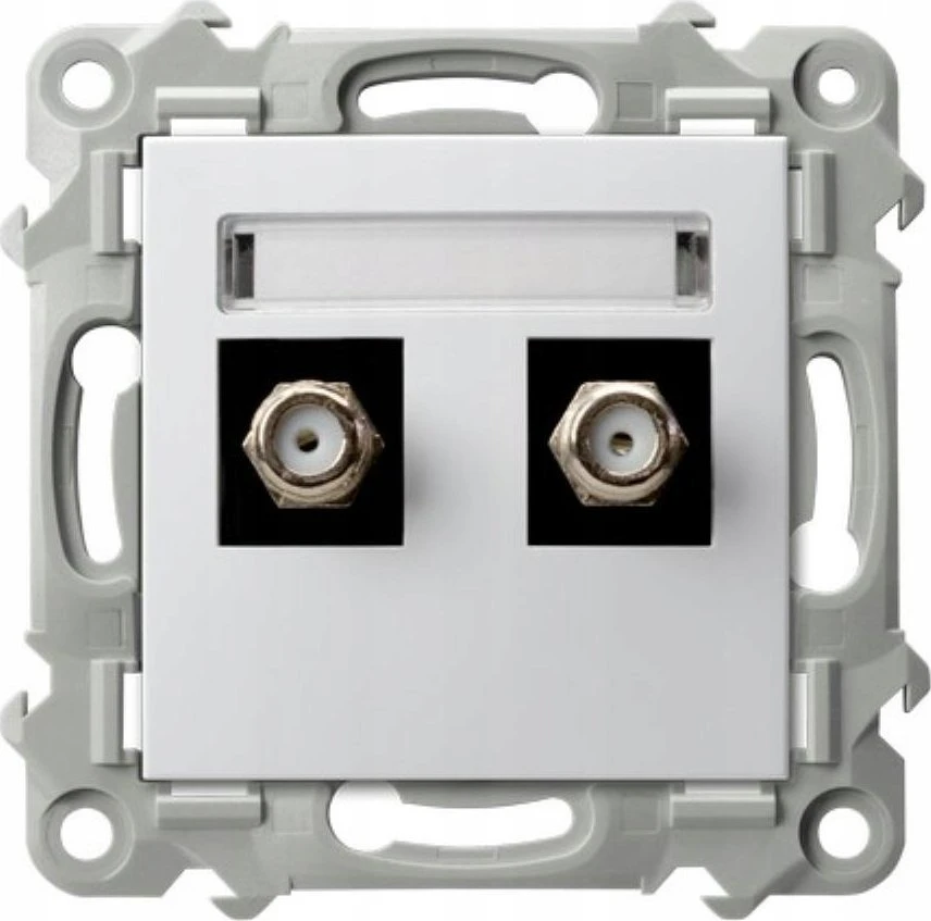 Ospel antenos lizdas Ospel Szafir GPA-2ZF/m/00 tipo F dvigubas baltas