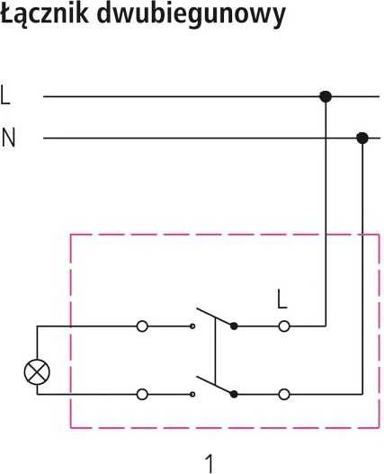 Ospel dviejų polių jungiklis Sonata 16AX IP20 baltas (ŁP-11R/m/00)