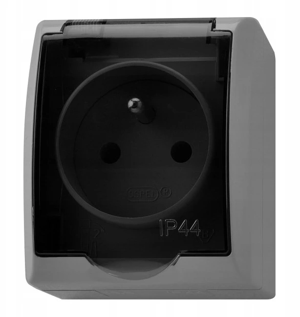 Ospel GNH-1HZ/71/d FALA Vienas hermetiškas lizdas su įžeminimu IP44 pelenai GNH-1HZ/71/d