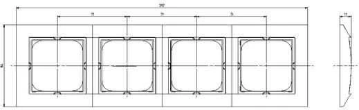 Ospel Quadruple frame Impresja auksinis metalic (R-4Y/28)