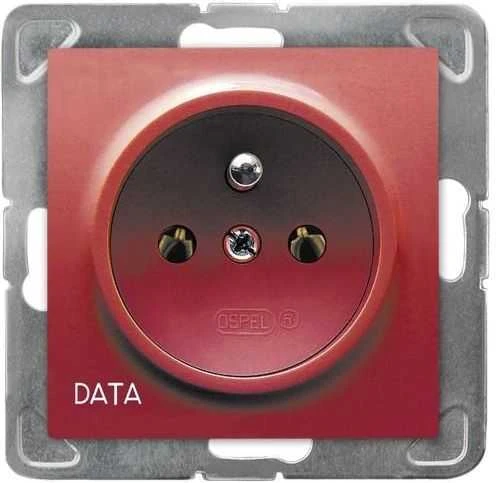 Ospel GP-1YZD/m/00 IMPRESJA Vienvietis lizdas su/be DATA raudona GP-1YZD/m/00