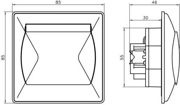 Ospel GN.1-KR.Z/U IP44 KLAPKA AKCENT Baltas