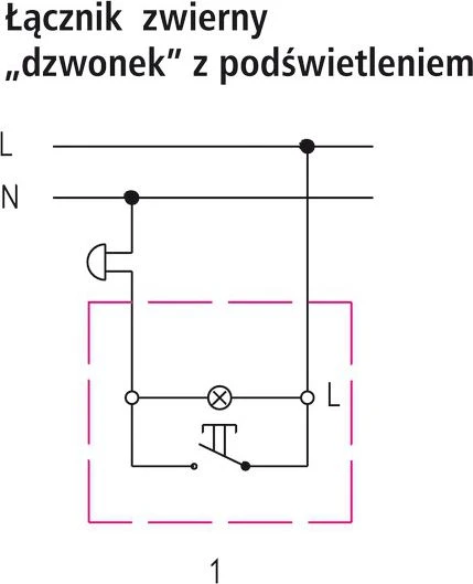 Ospel ŁP-6R/m/40 SONATA Mygtukas / varpelis / šokolado metalo spalvos ŁP-6R/m/40