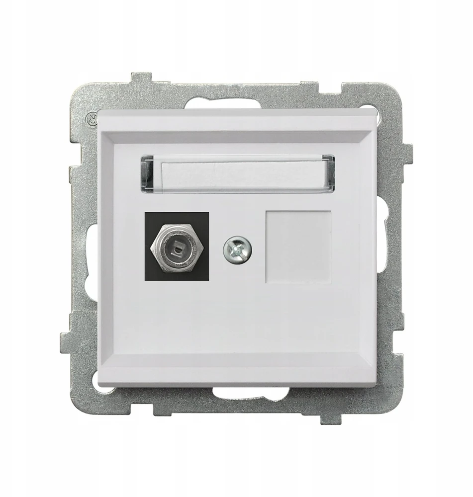 Ospel GPA-1RF/m/75 SONATA F tipo antenos lizdas, viengubas matinės baltos spalvos GPA-1RF/m/75