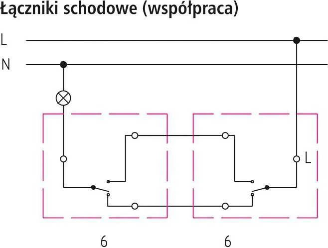 Ospel ŁP-3RS/m/00 SONATA Laiptinės jungiklis su baltu apšvietimu ŁP-3RS/m/00