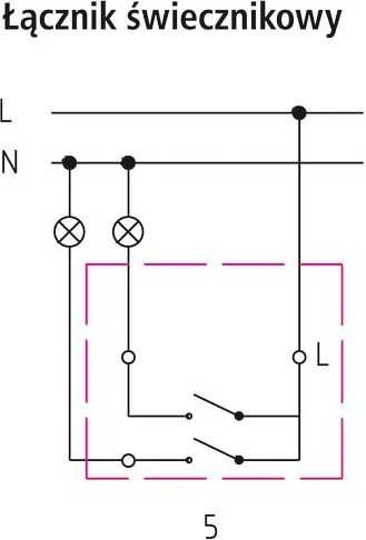 Ospel žvakių laikiklis Sonata 16AX IP20 juodas metalas (ŁP-2R/m/33)
