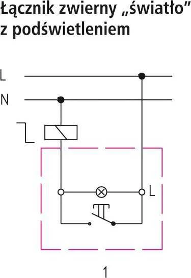Ospel Button Light Impresja balta (ŁP-5YS/m/00)