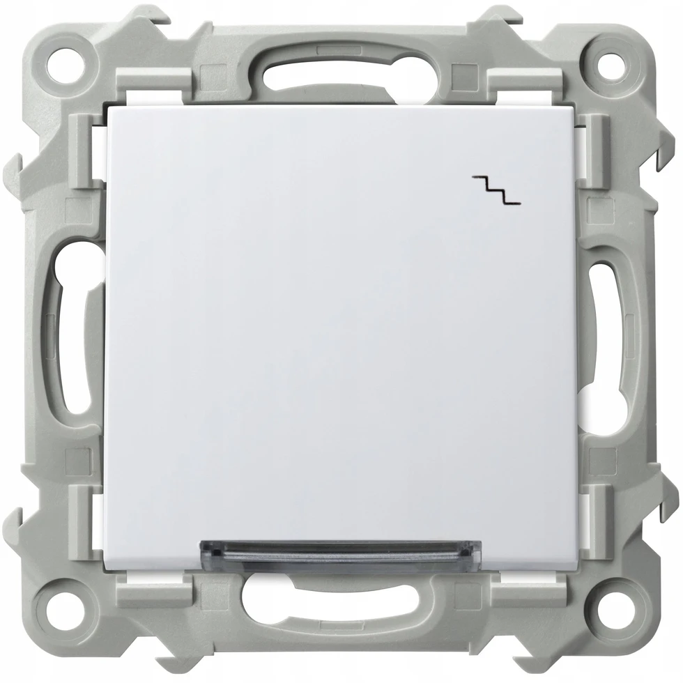 Ospel ŁP-3ZS/m/00 SZAFIR Laiptų jungiklis su baltu foniniu apšvietimu baltas ŁP-3ZS/m/00