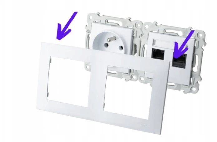 Ospel ŁP-6ZS/m/00 SZAFIR Įprastai atidarytas jungiklis, varpelis su baltu apšvietimu, baltas ŁP-6ZS/m/00