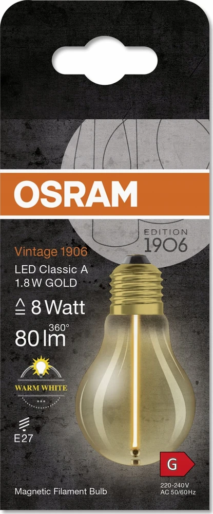 Osram LEMP LED A60 E27 1.8W 827 80LM AMB MAG