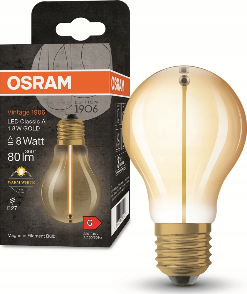 Osram LEMP LED A60 E27 1.8W 827 80LM AMB MAG