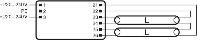OSRAM Forkobling elektronisk 2x49W, 220-240V, QTP 5 kort version