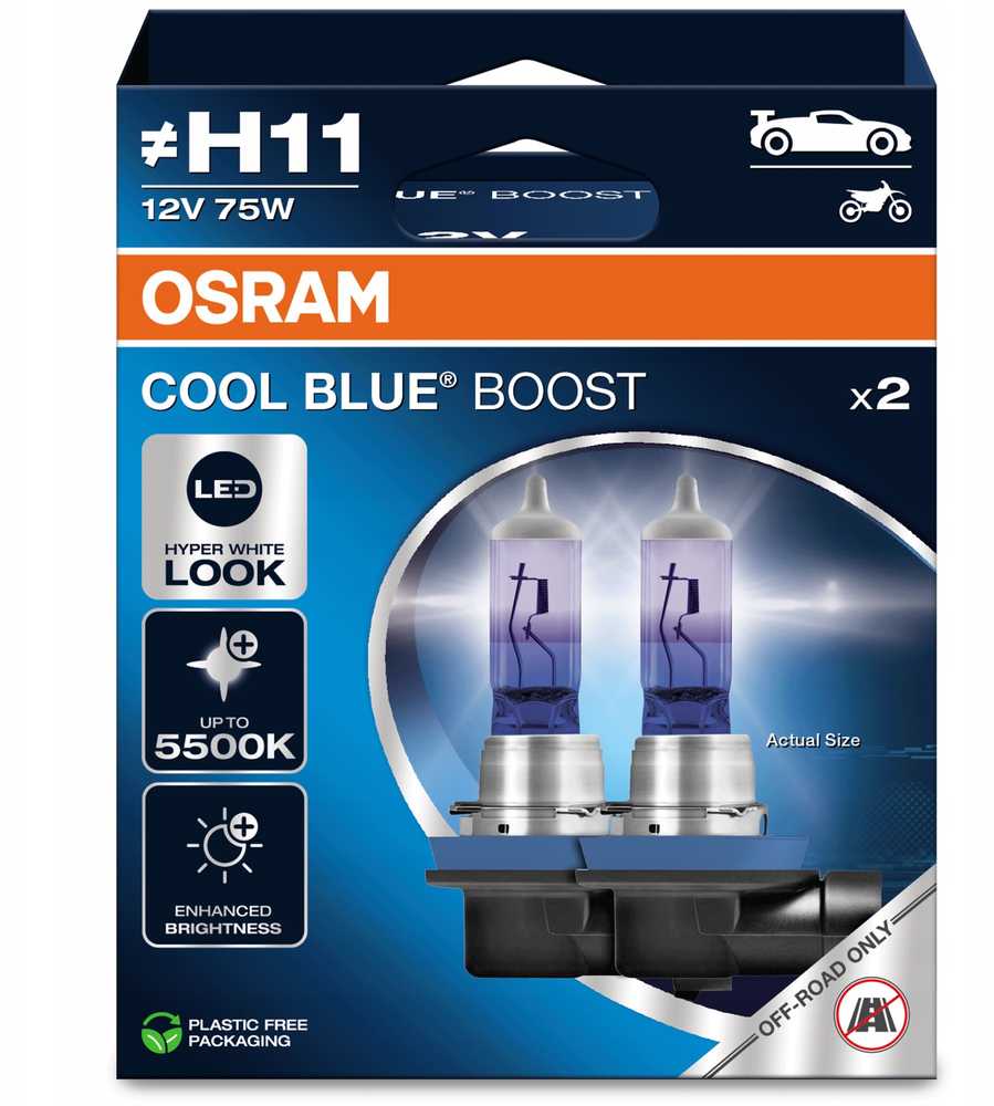 Osram Żarówka (Rinkinys 2vnt..) H11 PGJ 19-2 bez homologacji drogowej Cool Mėlyna Boost, mėlyna 5000K