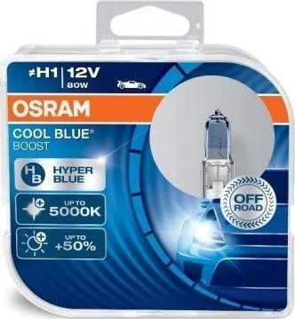Osram Cool Blue Boost H1 lemputės pakuotėje