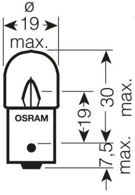 OSRAM Automobilinė lemputė 5W 24V BA15S 1vnt
